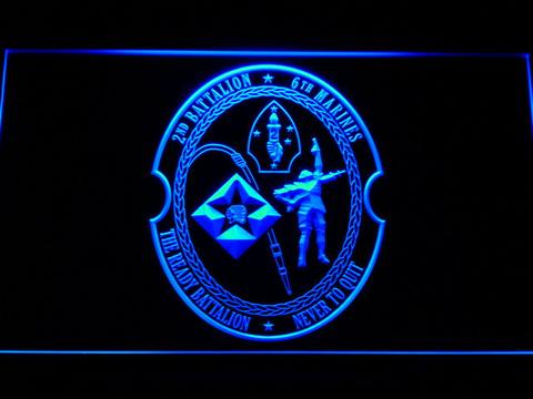 US Marine Corps 2nd Battalion 6th Marines LED Neon Sign